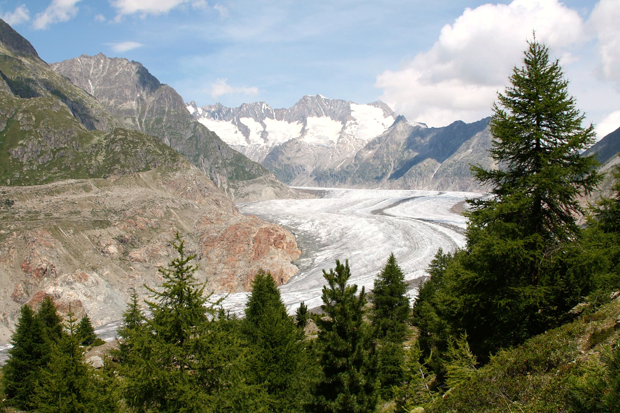 Location and surroundings of Casa Codasi in Riederalp in summer
